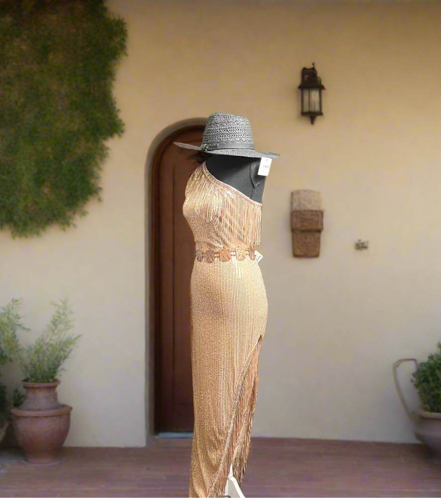 SALE- GOLD FORMAL DRESS