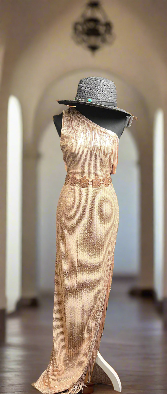 SALE- GOLD FORMAL DRESS
