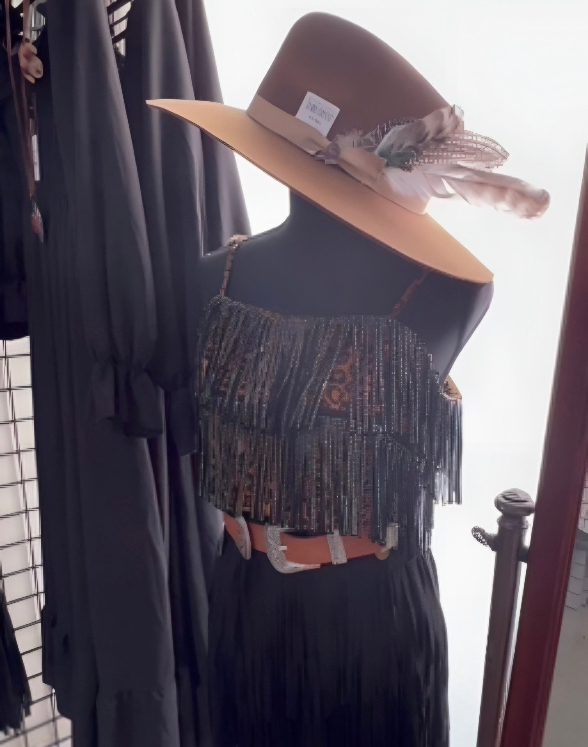 SALE- Leopard fringe crop top