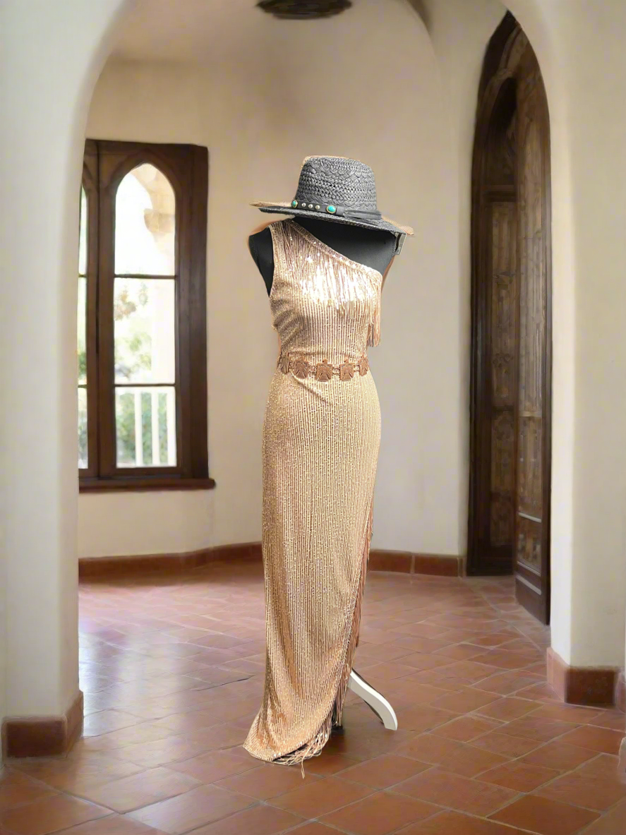 SALE- GOLD FORMAL DRESS