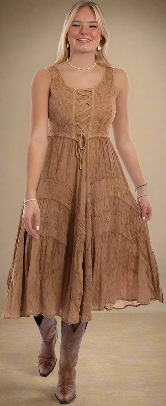 SALE- SCULLY LACE ME UP DRESS
