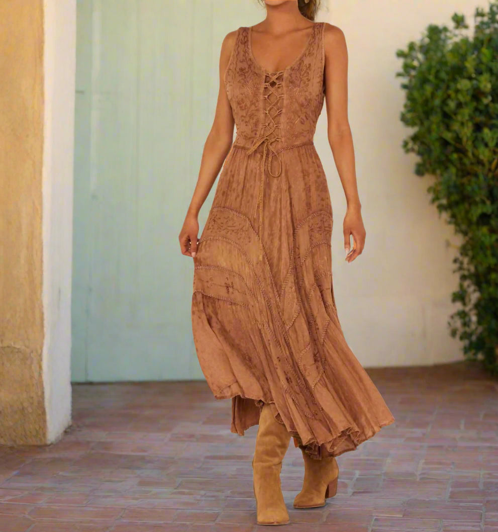 SALE- SCULLY LACE ME UP DRESS