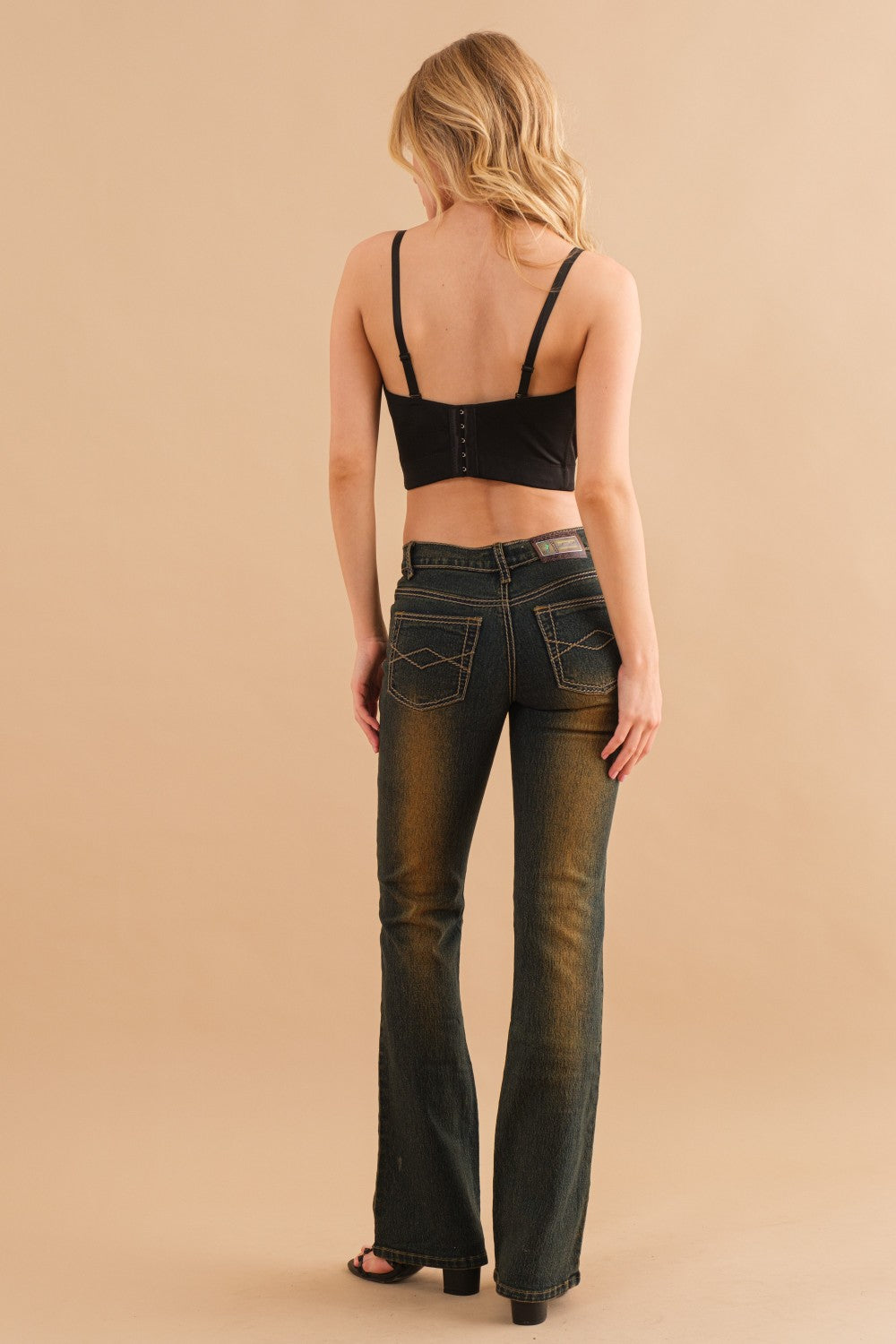 SALE- Rhinestone Beaded Rocks Bustier Cami Crop Top