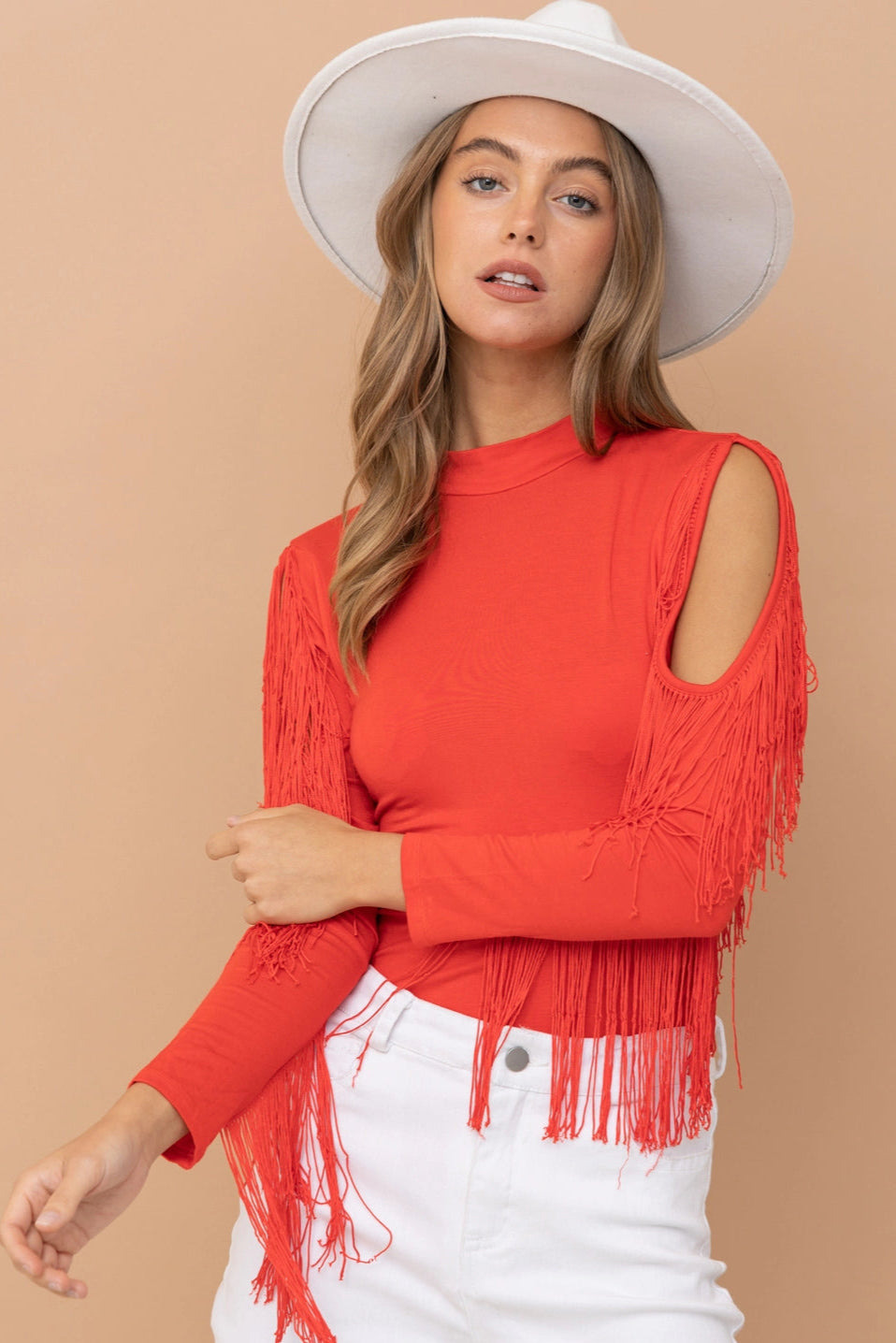 Red Hot Fringe Bodysuit