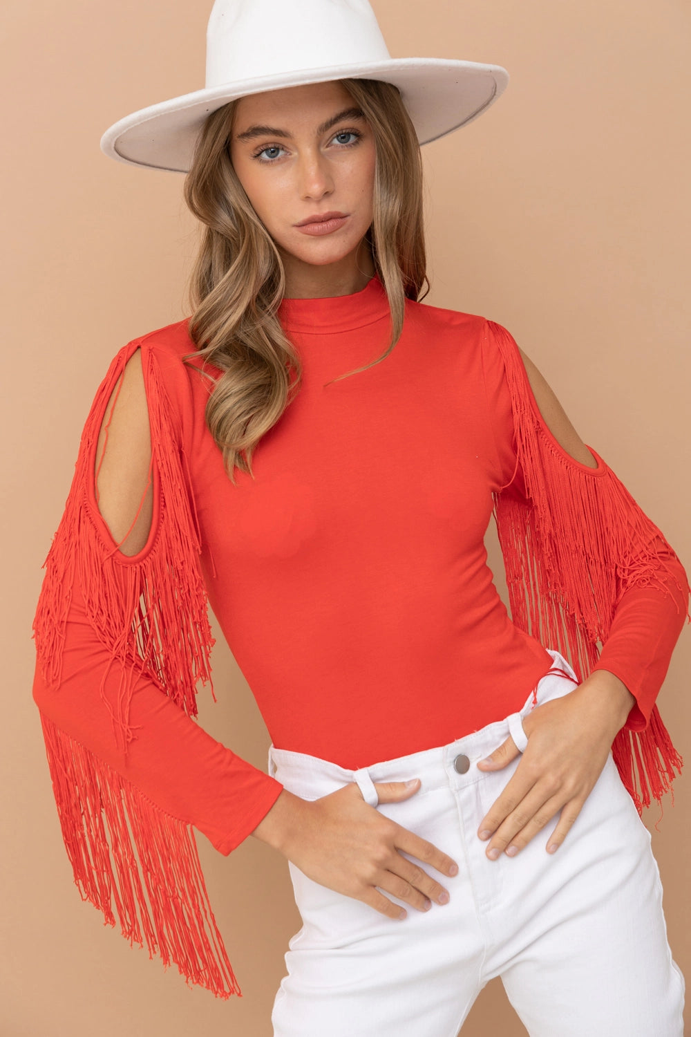 Red Hot Fringe Bodysuit